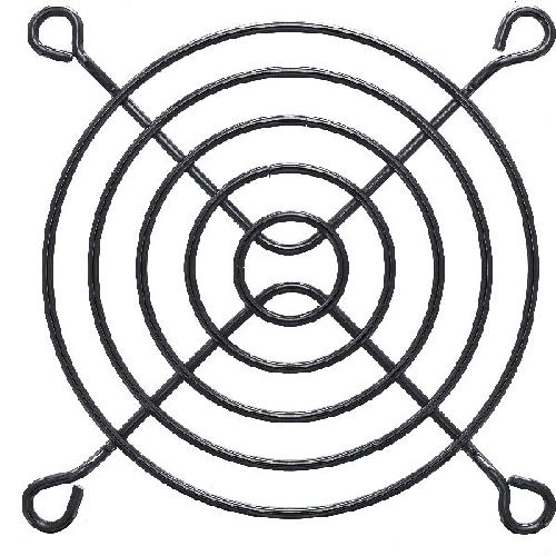 InLine® Lüftergitter Metall, schwarz, 80x80mm 33378X