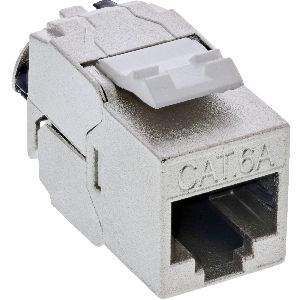 InLine® Keystone RJ45 Buchse Slim, SNAP-In, Cat.6A, integrierter Kabelbinder 76202P