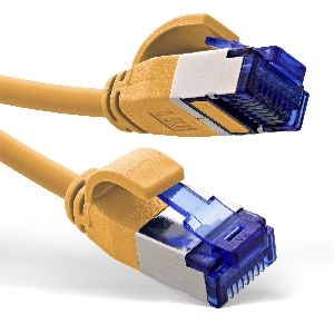 InLine® Patchkabel Slim, Cat.6A, S/FTP, TPE (LSZH) flexibel, PoE, gelb, 30m 74930Y
