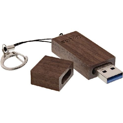 InLine® woodstick USB 3.0 Speicherstick, Walnuss, 128GB 35065W