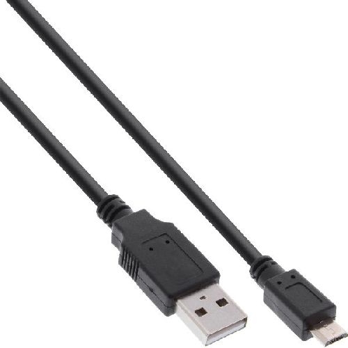 InLine® Micro-USB 2.0 Kabel, Schnellladekab., USB-A ST/Micro-B ST, schwarz, 1,5m 31715Q