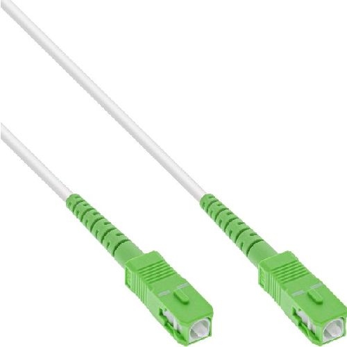 InLine® LWL Simplex Kabel, FTTH, SC/APC 8° zu SC/APC 8°, 9/125µm, OS2, 1m 88301