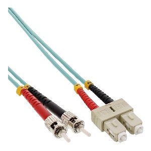 InLine® LWL Duplex Kabel, SC/ST, 50/125µm, OM3, 0,5m 82504O