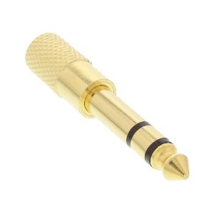 InLine® Audio Adapter, 6,3mm Klinke Stecker an 3,5mm Klinke Buchse, Stereo, gold 99305P