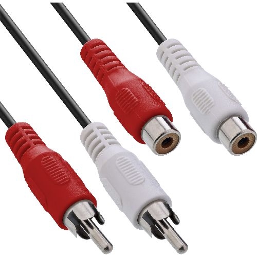 InLine® Cinch Verlängerung, 2x Cinch, Stecker / Buchse, 20m 89934L