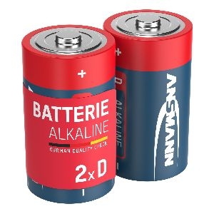 ANSMANN 1514-0000 RED Alkaline-Batterie, Mono (D), LR20, 2er Pack 01051A