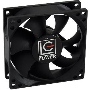 LC Power LC-CF-80, Lüfter, 80x80x25mm, Hydrolager, 4-Pin (PWM), schwarz 33701L