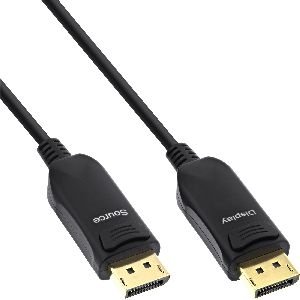 InLine® DisplayPort 2.1 AOC Kabel, UHBR 13.5, optisch, aktiv, schwarz, 15m 17215A