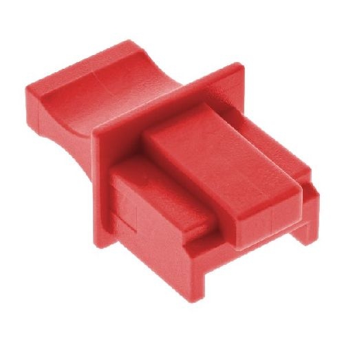 InLine® Staubschutzkappen für RJ45 Buchsen, rot, 100 Stück 59942K
