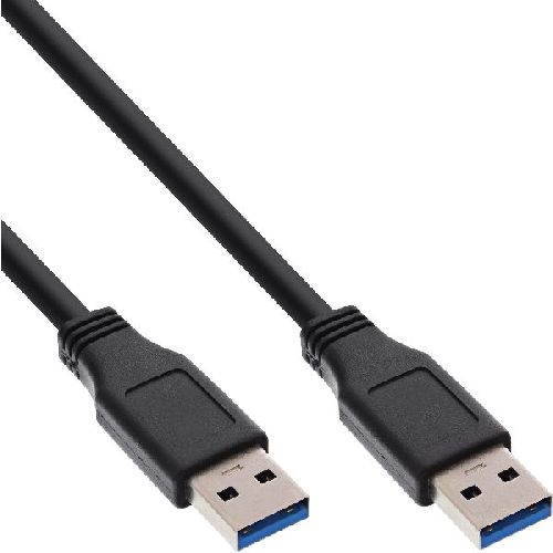 InLine® USB 3.2 Gen.1 Kabel, A an A, schwarz, 0,3m 35203