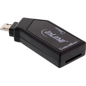 InLine® OTG Mobile Card Reader, USB 2.0, für SD+microSD, für Android Smartphone 66778
