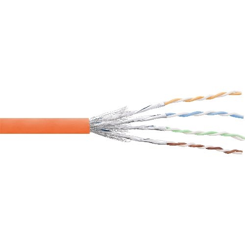 InLine® Patchkabel Cat.6 S/FTP (PiMf), orange, AWG27, PVC, CU, 100m 76499O