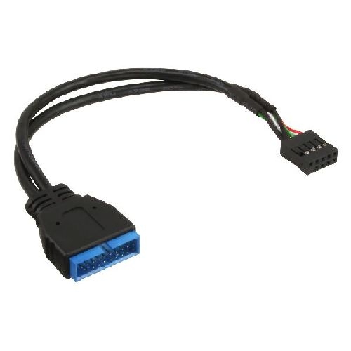 InLine® USB 2.0 auf USB 3.0 Adapterkabel intern, 10pin auf 19pin, 0,30m 33449M