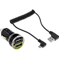 InLine® USB KFZ Ladegerät Stromadapter, 12/24VDC zu 5V DC/2.1A