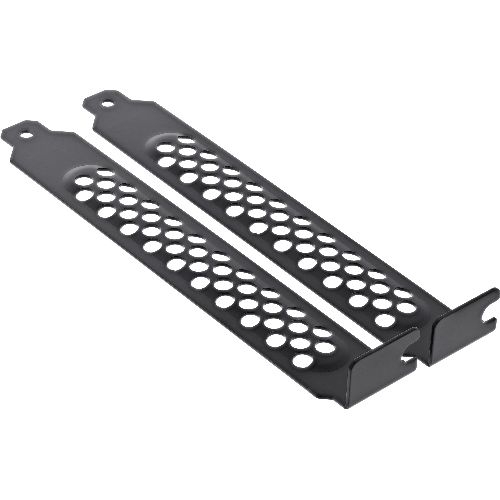 InLine® Slotblech perforiert, 2er Pack, schwarz 66641B