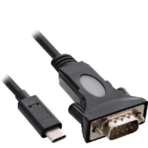 InLine® USB zu Ser, Adapterkabel, USB-C an 9pol Sub D Stecker, mit 9-25pol Adap. 33308L