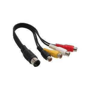 InLine 89230 InLine® DIN Adapterkabel 5pol DIN Stecker auf 4x Cinch Buchse, 0,2m