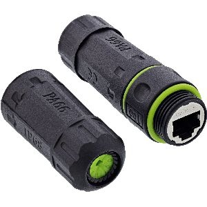 InLine® Patchkabelkupplung Cat.6A, IP68, 2x RJ45 Buchse, geschirmt, M20 69927H