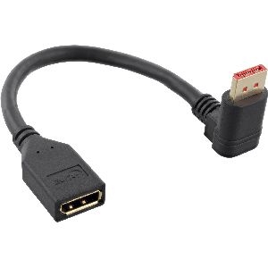 InLine® DisplayPort 1.4 Adapterkabel ST/BU, 8K4K, nach unten gewinkelt 17159U