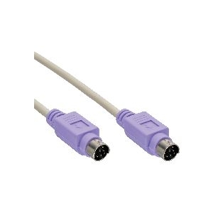 InLine® PS/2 Kabel, Stecker / Stecker, PC 99, Farbe Violett, 2m 13332V