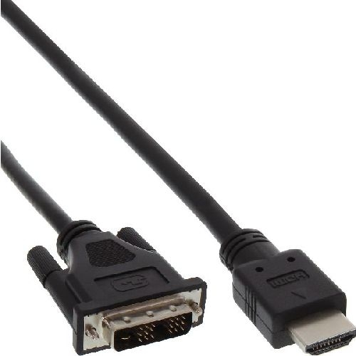 InLine® HDMI-DVI Adapterkabel, HDMI Stecker auf DVI 18+1 Stecker, 1m 17661E
