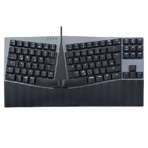 Perixx PERIBOARD-335 DE BL, ergonomische mechanische Tastatur (blaue Schalter) 57156A