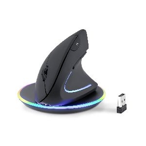 Perixx PERIMICE-713 RX Vertikale Ergonomie-Maus, kabellos, inkl. Ladepad 57249C