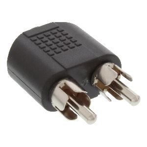 InLine® Audio Adapter, 3,5mm Klinke Buchse Stereo an 2x Cinch Stecker 99343