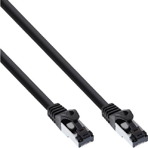 InLine® Patchkabel, S/FTP (PiMf), Cat.8.1, 2000MHz, halogenfrei, schwarz, 10m 78800S