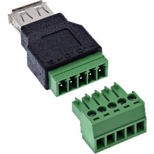 InLine® USB-A Buchse auf Terminalblock, 5-polig, ohne Kabel 92504B