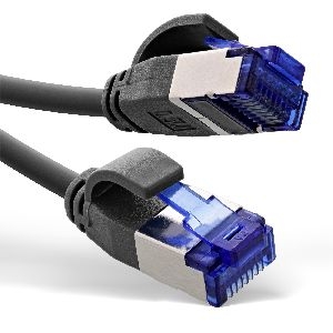 InLine® Patchkabel Slim, Cat.6A, S/FTP, TPE (LSZH), PoE, schwarz, 25m 74925S