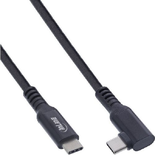 InLine® USB 3.2 Gen.1 Kabel, USB-C St/St gewinkelt für VR, schwarz, 5m 35705V