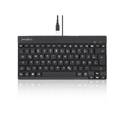 Perixx PERIBOARD-326 DE, Beleuchtete USB-Tastatur, kabelgebunden, schwarz 57155A