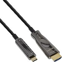 InLine® USB Display AOC Kabel, USB-C Stecker zu HDMI Stecker, 15m 64215A