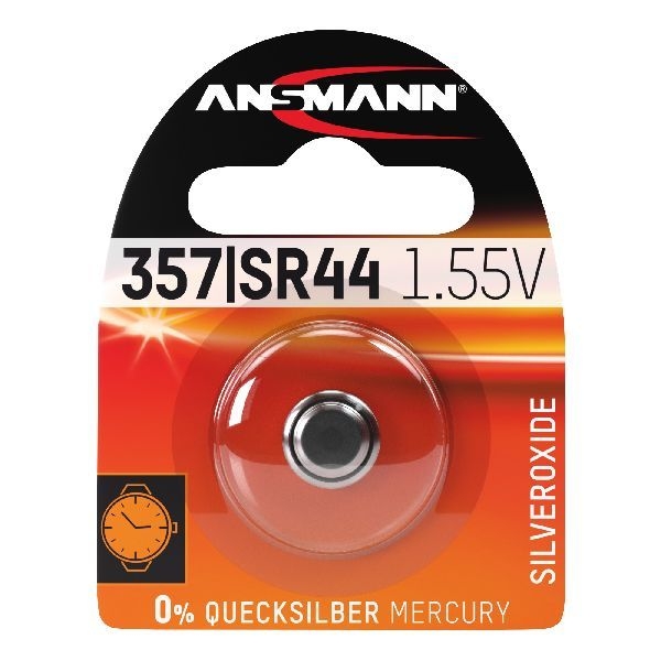 ANSMANN 1516-0011 Knopfzelle 357/SR44 1,55V Silberoxid 01076A
