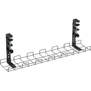 InLine® Kabelführungs-Gitter 60cm für Tischmontage mit Schraubklemmen, schwarz 23190G