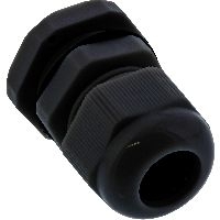 InLine® Kabeldurchführung PG 7 Nylon IP68 3,5-6mm, schwarz, 10 Stück 44010B