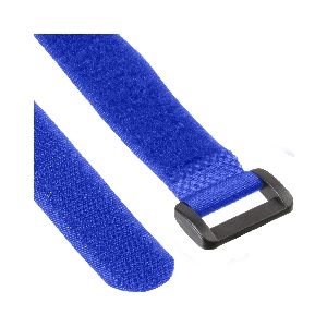InLine® Klettschlaufen 20x400mm, 10er, blau 59945Z