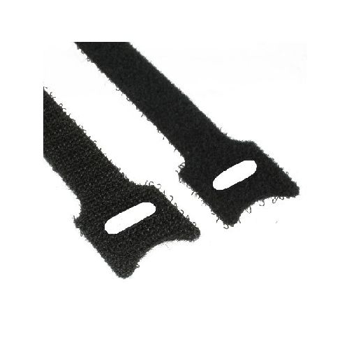 InLine® Kabelbinder 12x200mm, Klett-Verschluss, 10er, schwarz 59943M