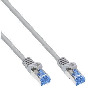 InLine® Patchkabel, Cat.6A, S/FTP, TPE flexibel, grau, 2m 74802