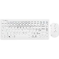 Perixx PERIDUO-707 PLUS US W, Mini Tastatur und Maus Set, schnurlos, weiß 57246A