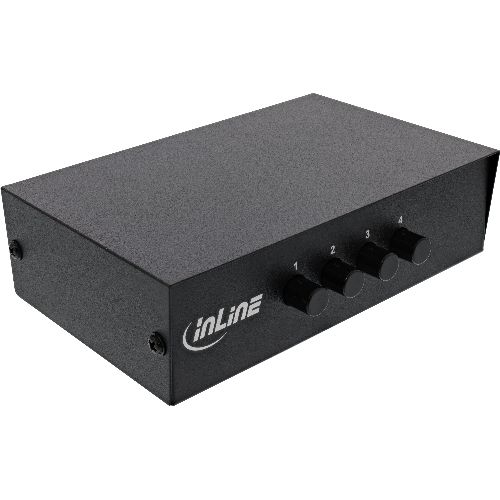 InLine® AV Umschalter manuell 4-port, 3x Cinch IN/OUT 89304I