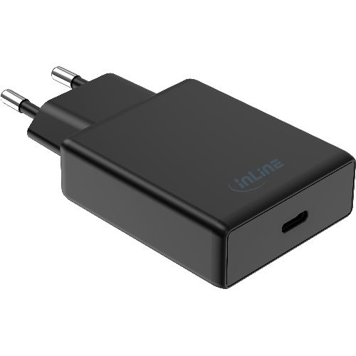 InLine® USB Netzteil Ladegerät, Single USB-C, PD, AVS, 65W, schwarz 31565B