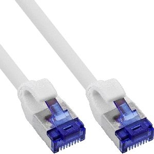 InLine® Patchkabel Slim, Cat.6A, S/FTP, TPE (LSZH) flexibel, PoE, weiß, 2m 74902W