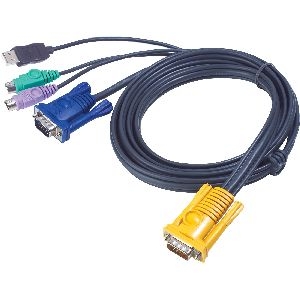 ATEN 2L-5302UP KVM Kabelsatz, VGA, USB, PS/2, Länge 1,8m 60692F