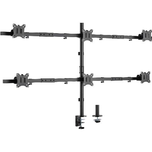 InLine® Tischhalterung, für 6x LCD-/LED-Display bis 81cm (32"), max. 7kg 23108I