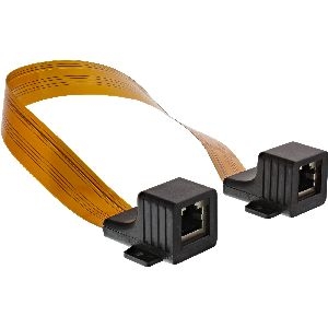 InLine® Patchkabel Fensterdurchführung, 2x RJ45 Buchse, ungeschirmt, 0,3m 69991I