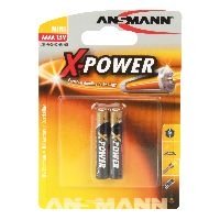 ANSMANN 1510-0005 Alkaline Batterie AAAA, X-Power, 2er-Pack 01059H