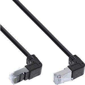 InLine® Patchkabel oben/unten gewinkelt, S/FTP(PiMf), Cat.6, PVC Kupfer 0,15m X-76603