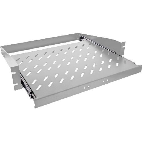 InLine® 19 Fachboden ausziehbar, 350mm, 30kg, 2HE, RAL 7035 lichtgrau 19114J